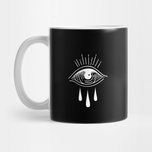 crying eye black and white Mug